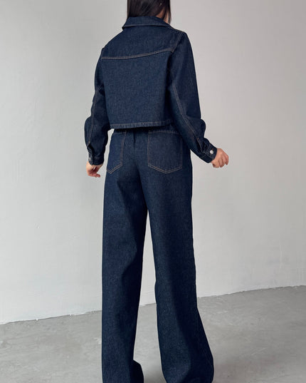 Denim Pants With Long Sleeves Jacket