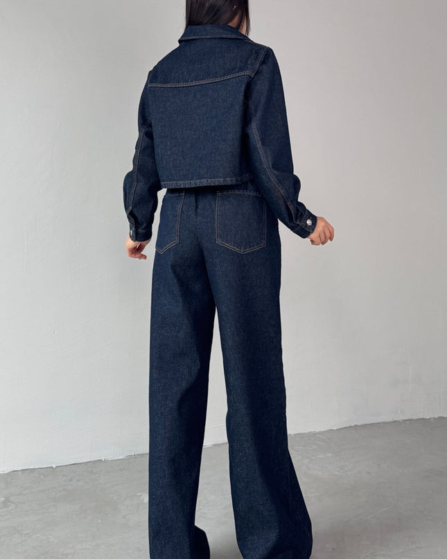 Denim Pants With Long Sleeves Jacket