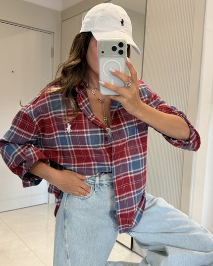 Royal Burgundy Plaid Shirt
