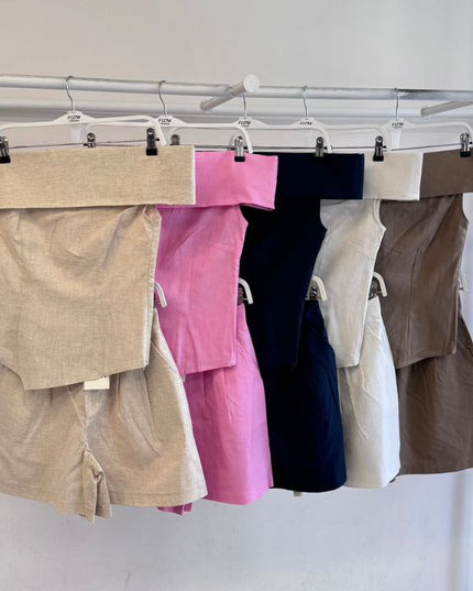 Valeria Set Short With One Shoulder Top