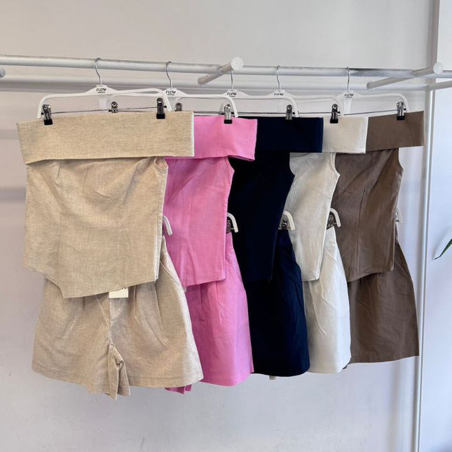 Valeria Set Short With One Shoulder Top