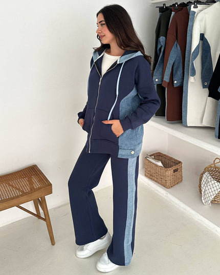 Siso Denim Tracksuit Navy
