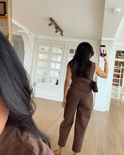 Victoria Set Pants With Vest And Belt