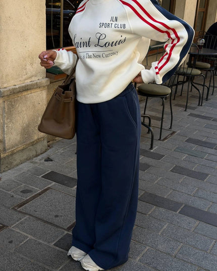 Julia White/Navy Tracksuit
