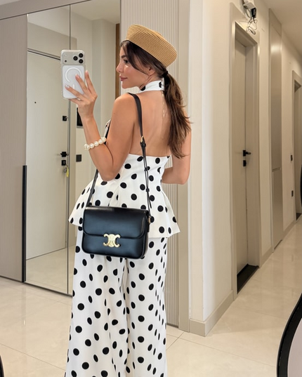 Rodney Polka Dot Blouse and Pants Set