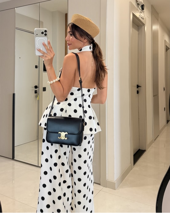 Rodney Polka Dot Blouse and Pants Set