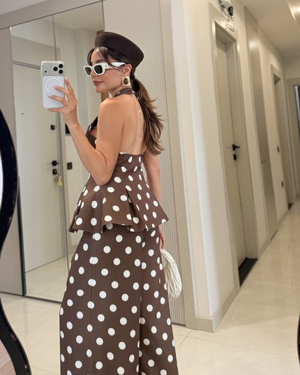 Rodney Polka Dot Blouse and Pants Set