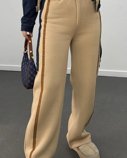Romina Denim Mix Fleece Jacket Tracksuit Set