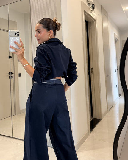 Spain Navy Gabardine Set