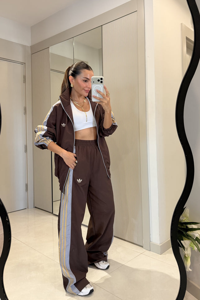 Texliner Brown Stripe-Detail Parachute Set