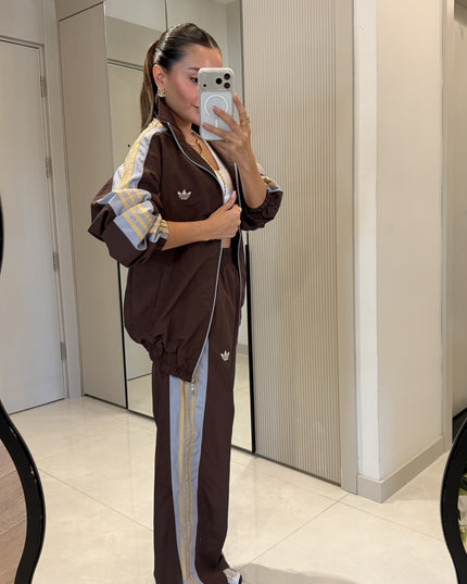 Texliner Brown Stripe-Detail Parachute Set