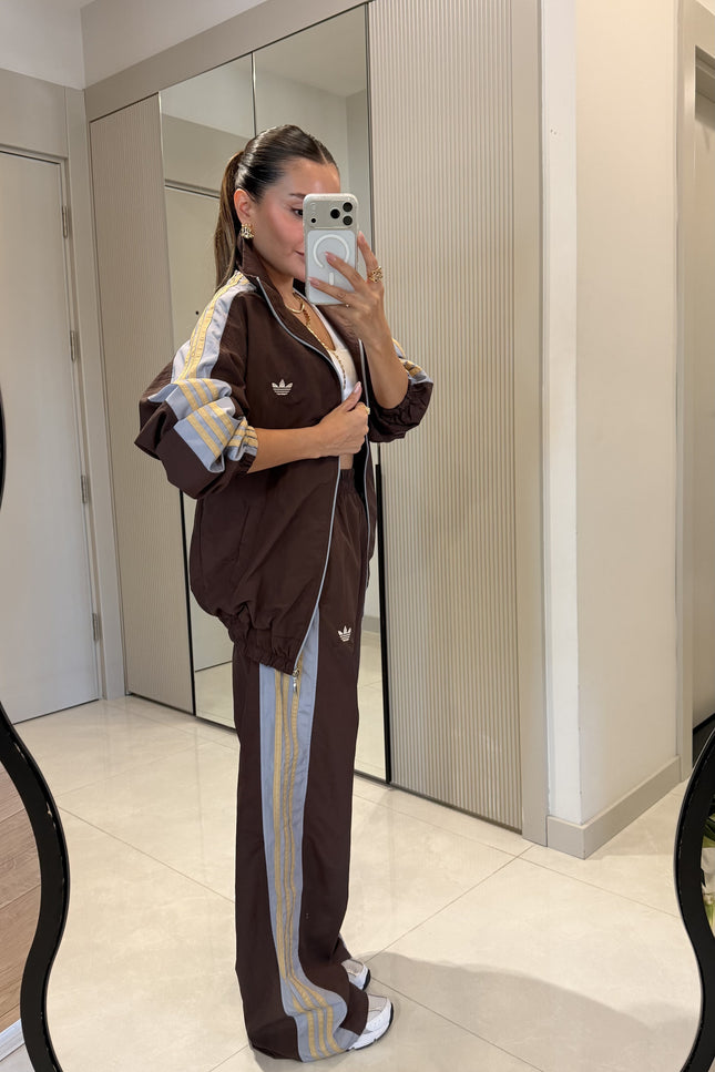 Texliner Brown Stripe-Detail Parachute Set