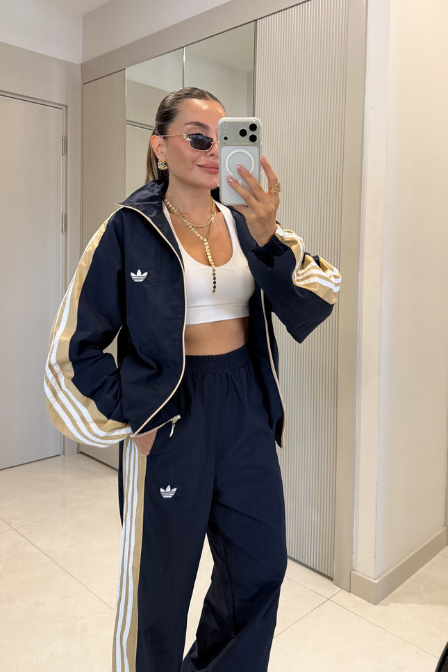 Texliner Navy Stripe-Detail Parachute Set