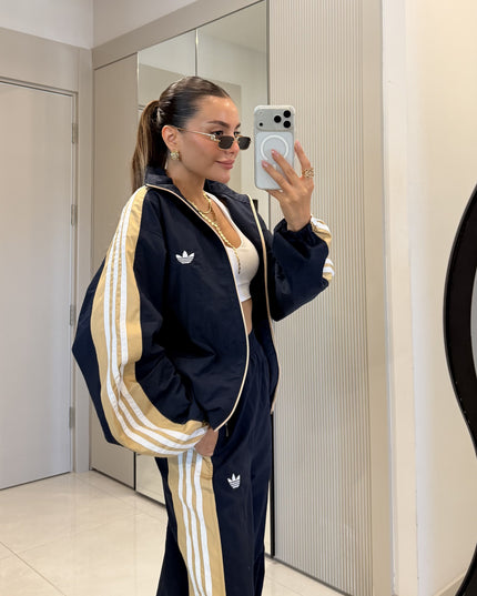 Texliner Navy Stripe-Detail Parachute Set