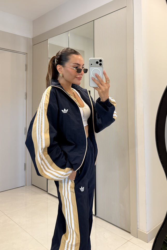 Texliner Navy Stripe-Detail Parachute Set