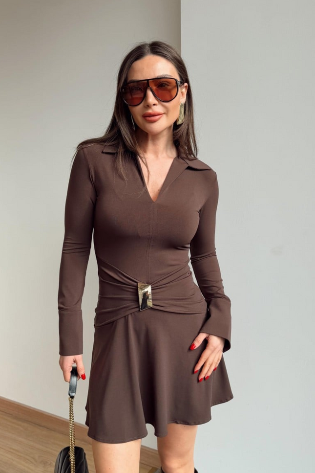 Melanie Buckle Detail Dress