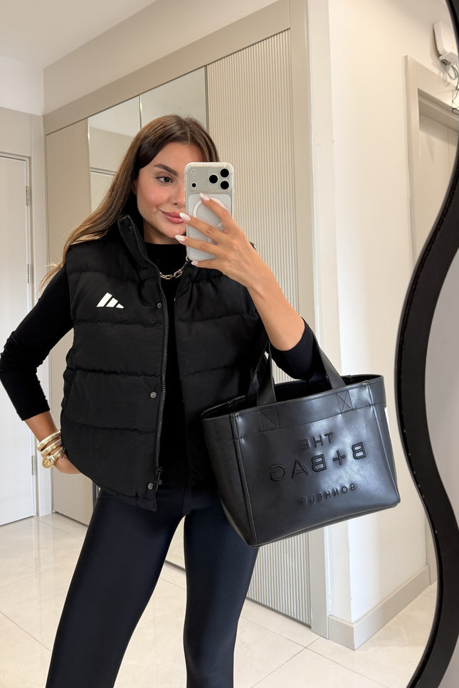 Velior Black Puffer Vest