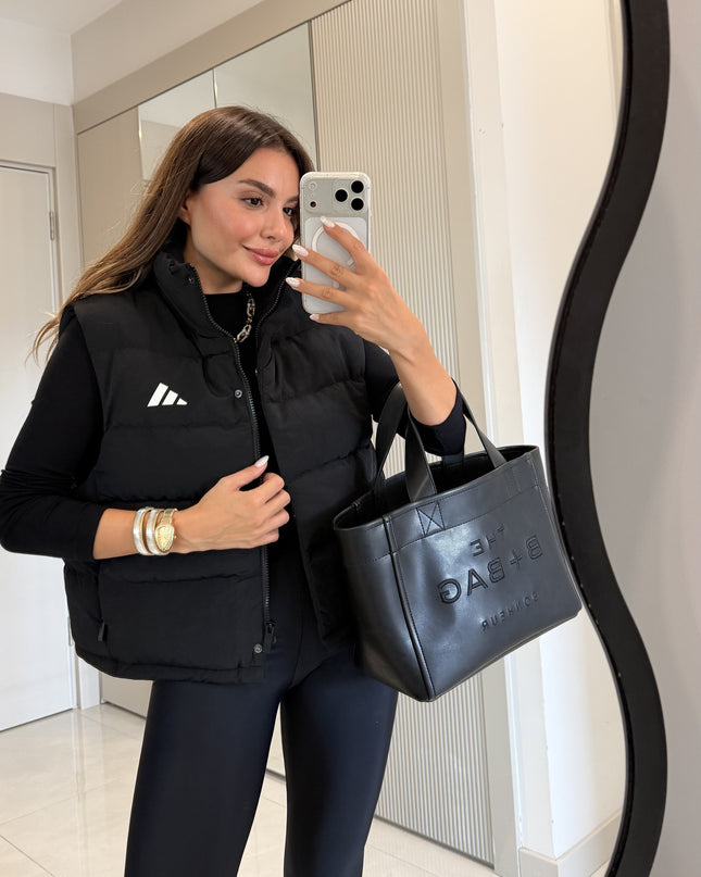 Velior Black Puffer Vest