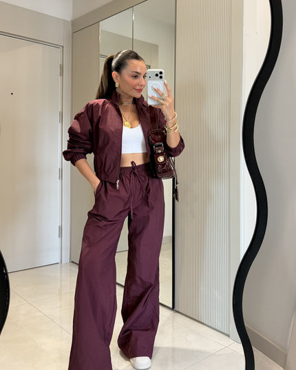 Vensa Plum Zippered Parachute Set