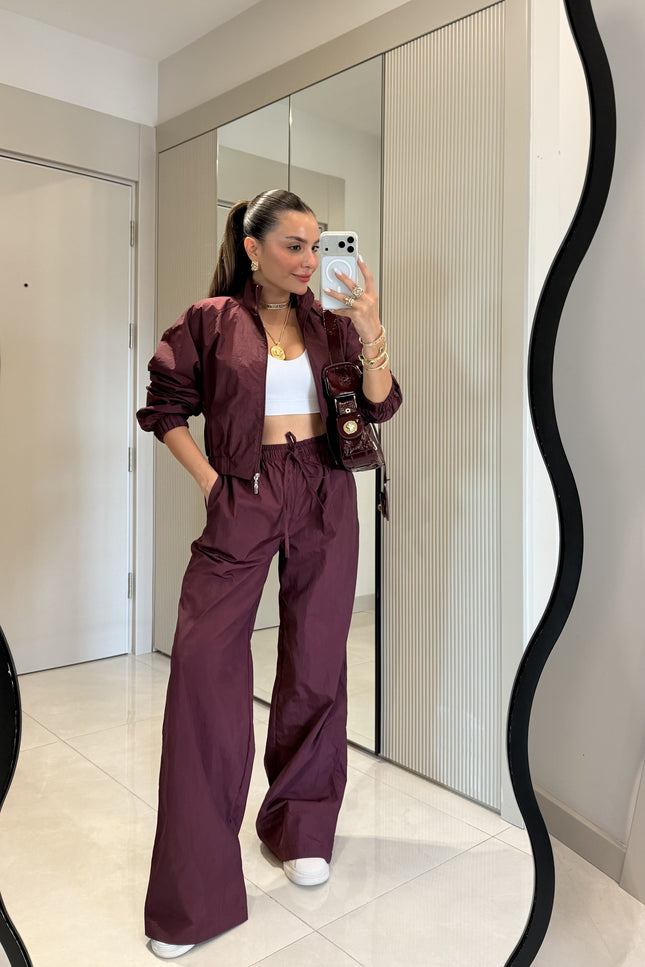 Vensa Plum Zippered Parachute Set