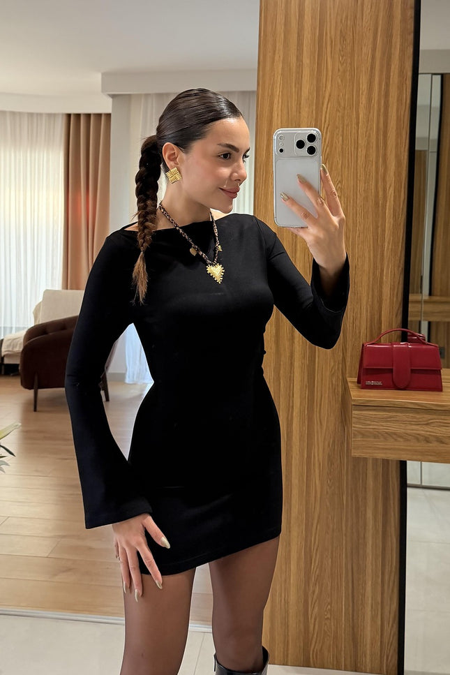Chic Black Two-Piece Dress-Skirt