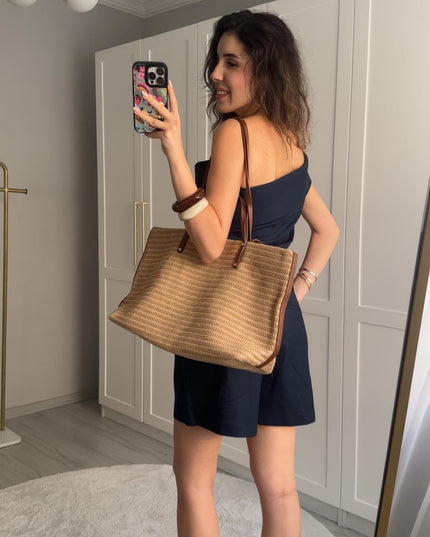 YAKA DETAYLI KETEN LACİVERT ŞORTLU TAKIM