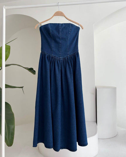 Vanessa Strapless Denim Dress